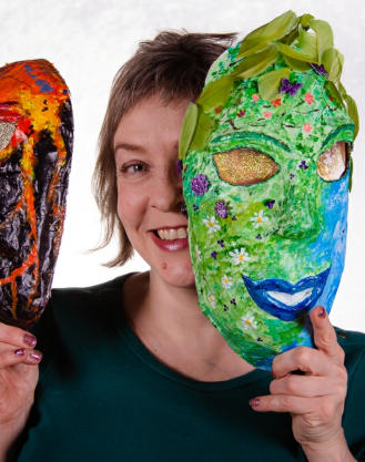 woman with home made masks